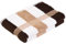 liebling Duschtuch, 100% hochwertige Baumwolle, Serie Miami, 70 x 140 cm, waschbar & trocknergeeignet, Farbe: weiß/Mocca/Marone