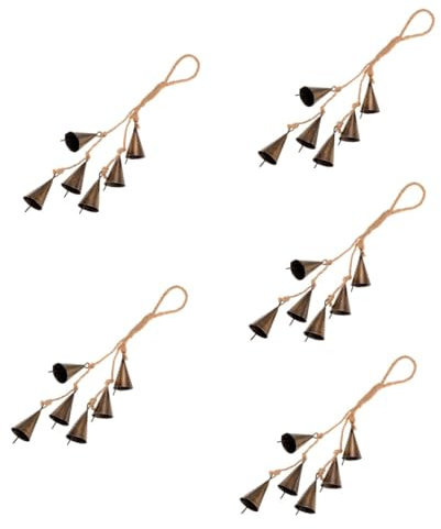 PRETYZOOM 5stücke Witch Bell Dekorative Windspiel Vintage Türglocke Für Garten Zuhause Hängende Hexenglocken Verschönerung Von Wohnräumen Langlebiges Design Mit Für Außenbereich Und