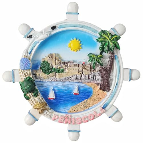Peniscola Kühlschrankmagnet, Spanien, Tourismus, Souvenir, 3D-Dekoration, Handwerk