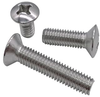 M4 M5 M6 GB820 A2-70 304 Stainless Steel Cross Recessed Raised Countersunk Head Half Oval Screw Bolt(40mm,10pcs M4)