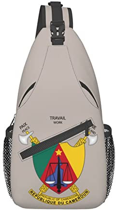 Rucksack Nationales Emblem Von Kamerun Daypack Kompatibel Dreieck Pack Rucksack Stilvoll Reise Daypack Für Männer, Teenager, Bergsteigen