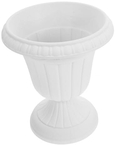POPETPOP Pot De Fleurs Colonne Romaine Vintage Jardinière Piédestal Classique pour Intérieur Et Extérieur Décoration Originale pour Porche Et Événement Urne Décorative Robuste