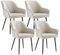 SONGMICS Esszimmerstuhl 4er Set, Küchenstuhl, Sessel, Samt, Polsterstuhl mit Armlehnen, Loungesessel, bis 120 kg belastbar, Metallbeine, für Esszimmer, Küche, cappuccinobeige LDC087W14