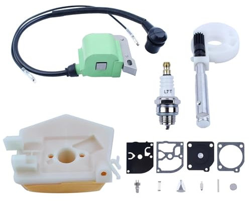 LALAL Bobina di accensione Magneto Filtro aria Pompa olio Kit carburatore for motosega Husqvarna 51 55 Rancher 503898101