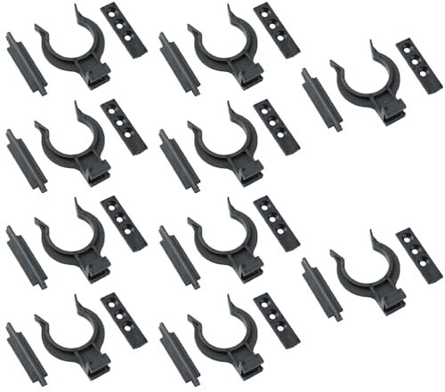 Alriedy 10 piezas de fijación de zócalo de cocina, clips para patas de cocina de 32 – 42 mm, soporte de plástico para zócalos y zócalos