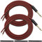 MKBKLLJY 2 connettori da 1/4 TS su cavo per altoparlante nudo 2FT 16AWG positivo filo rosso marcatura con alloggiamento in rame puro placcato oro, spina TS da 6,5 mm, spina mono con fascette per
