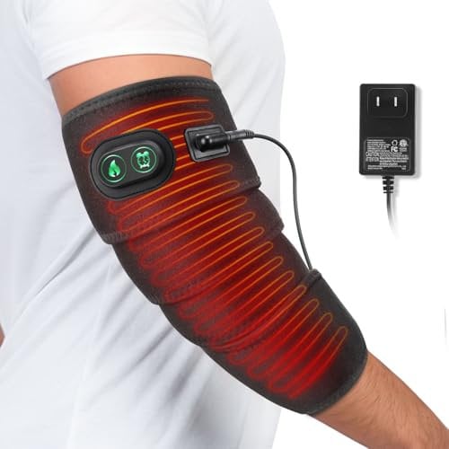 Ellenbogen Beheizte Pad Wrap für mehrere Körperbereiche, flexible elektrische Heizkissen für Ellenbogen Arm Handgelenk Knöchel Bein Knie, schnelle Heizung Body Wrap Beheizte Bandage mit 3 Heizstufen