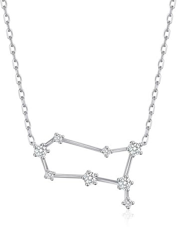 Philip Jones Gemini Star Sign Zodiac Constellation Necklace with Zircondia® Crystals