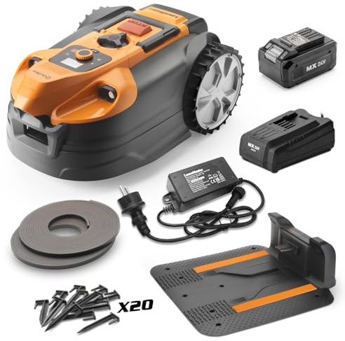 Robot Tondeuse Autonome 24V sans Fil périmétrique avec Station de Charge - Max 500m²