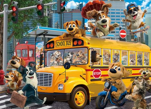 Puppy School Jigsaw Puzzles for Adults 1000 Jigsaws | Back Letters Hints/A-D Sections, Large Poster Included, Finished Size 70×50cm, Dust-Free, Family Indoor Activity