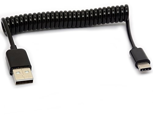 USB Tipo C Cable en espiral de espiral Tipo-C macho a USB 2.0 Un cable de extensión macho Cable