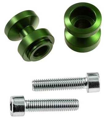 Bobbins/Racingadapter Ständeraufnahmen Schwingenschutz Schwingenadapter für Montageständer M10 grün