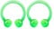 KJM FASHION 2 STK Flexibles Acryl Hufeisen Ohr 1.2mm 16gauge 8 mm 5/16 Inch 3mm Acryl Kugel Cartilage Lip Septum Helix Ohrringe Piercing Schmuck 3564