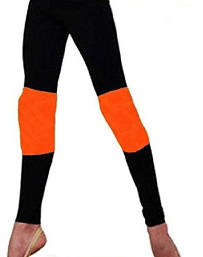 Coppia Ginocchiere Pastorelli Nere per Ginnastica Ritmica (Arancio Fluo, L (per 15+ anni))