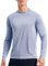 Zengjo Mens Running Top Long Sleeve Lightweight Quick Dry(Purple Heather,S)