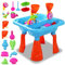 The Magic Toy Shop Sand and Water Table, 23-Piece Set, Blue – Includes Watering Can & Accessories, Two Compartments & Drainage – Kids Outdoor Play Equipment for Messy Sandpit Play for Boys & Girls