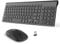 LeadsaiL Wireless Keyboard and Mouse Set, Wireless USB Mouse and Compact Computer Keyboards Combo, QWERTY UK Layout for HP/Lenovo Laptop and Mac