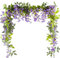 VINFUTUR 5pcs*2m Artificielle Fleurs Wisteria Vigne, Faux Glycine Fleurs Guirlande Suspendue Décor pour la Maison, Le Jardin - Violet