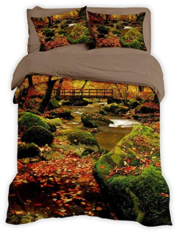 Traumschlaf Bettwäsche Herbstwald 1 Bettbezug 135 x 200 cm + 1 Kissenbezug 80 x 80 cm