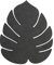 LindDNA Tischset Monstera Leaf aus recyceltem Nupo Leder in der Farbe Black mit Einer Größe von 42X35cm, 990072