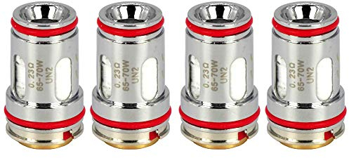 Uwell UN2 Mesh Coils (0,23 Ohm), Crown 5 DL Verdampferköpfe für e-Zigarette, Kompakt, 4 Stück