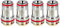 Uwell UN2 Mesh Coils (0,23 Ohm), Crown 5 DL Verdampferköpfe für e-Zigarette, Kompakt, 4 Stück