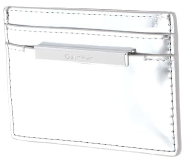 Calvin Klein Femme Focused CARDHOLDER K60K608471 Portefeuilles, Gris (Silver), OS