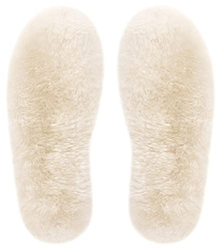 Solette in Pelle di Pecora Premium Invernali Calde - Solette in Lana per Uomo Donna per Scarpe da Lavoro, Stivali, Scarpe in Gomma, Sportive (44 EU 28.5cm)