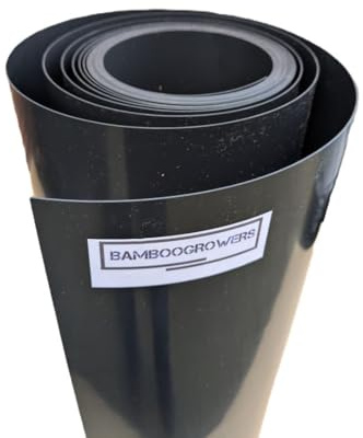 Bamboogrowers Premium Qualität Wurzelbegrenzer Rhizomsperre Stärke 1 mm Breite 64 cm Länge 25 m