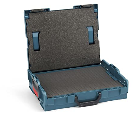 Bosch Sortimo L-Boxx 102 Werkzeugkoffer-Set • professional blau ohne Logo • bestückt mit Rasterschaumstoff und Deckelpolster