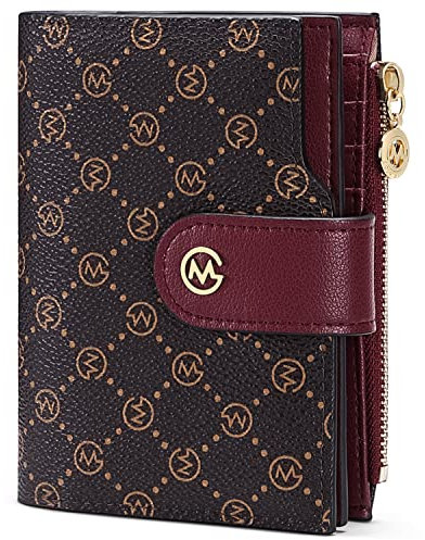 GOLF SUPAGS Geldbörsen für Damen, PVC-Leder, Kreditkartenetui, großes Fassungsvermögen, Multi-Karten-Organizer, kleine Geldbörse mit zweifacher Reißverschlusstasche