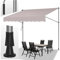 Klemmmarkise 200x120cm Beige mit Handkurbel Balkon, Joparri Balkonmarkise ohne Bohren, Markise UV-beständig & höhenverstellbar 211.5-305cm, Sonnenschutz wasserdicht