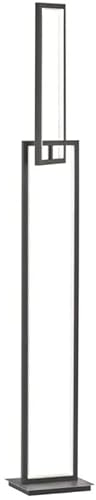WOFI Standleuchte Muriel 2 Flg. Dunkelgrau H: 146 cm x B: 18 cm x L: 22 cm 3000K mit Fußdimmer