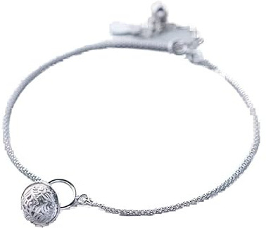 ZLING Mode Mignon Cloche Cheville pour Les Femmes Réel Solide 925 en Argent Sterling Simple Lien Chaîne Cheville Style Ethnique Bijoux Fins