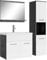 Badplaats B.V. Meuble de Salle de Bain Montreal 60 cm lavabo Gris avec Blanc - Armoire de Rangement Meuble lavabo evier Meubles