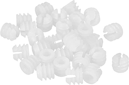 sourcing map Meubles Plastique Insert Écrous, 11mmx10.5mm 120pcs Nylon Expansion Écrou pour Charnière Autotaraudant Vis, Meubles Connexion