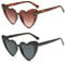 Unning Herz Sonnenbrille Damen,Vintage Herzform Brille Retro Cateye Sonnenbrillen Set für Damen Frauen