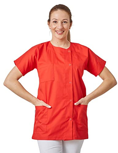 Hurry Jump Blouse médicale infirmière Aide soingante de Travail Femme Rouge T5