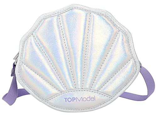 Depesche 12306 TOPModel Mermaid - Umhängetasche in Form einer Muschel, Tasche mit Reißverschluss und längenverstellbarem Tragegurt