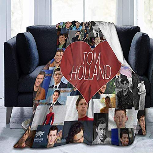 Ultraweiche Flanell-Fleecedecke, Tom-Holland, stilvolle Decke für Schlafzimmer, Wohnzimmer, Sofa, warme Decke