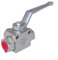EpheyFIF Hydraulischer Kugelhahn, G3/8 Edelstahl Hydraulischer Hochdruck-Absperrkugelhahn 3 Wege
