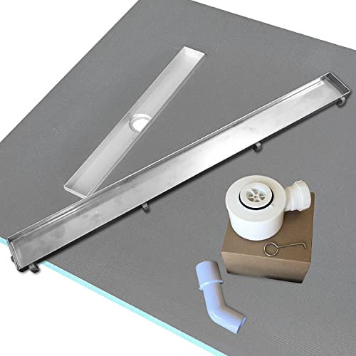 Wetroom Shower Tray - 1250 x 1250mm + Option 6 Fast-Flow Linear Drain Kit