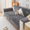 Rosnek Couch überwurf,Plüsch Superweich Sofaüberwurf rutschfest Sofabezug Sofaüberwurf Verdicktes Dekoration Für 2 3 Sitzer Sofa,2er 3er Sofa mit Armlehne,90x210 cm,Grau