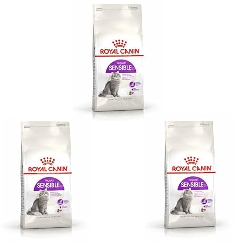 Royal Canin Regular Sensible 33 | 3er Pack | 3 x 400 g | Trockenfutter für ausgewachsene Katzen | Zur Unterstützung der Verdauung | Geeignet für Katzen mit hohem Energiebedarf