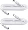 Security-01 Confezione da 2 cavi di prolunga DC da 2 m, spina da 5,5 mm x 2,1 mm, supporta DC 5 V, 6 V, 9 V, 12 V, 24 V, per telecamere di sicurezza, DVR, router, stampante, striscia LED, bianco