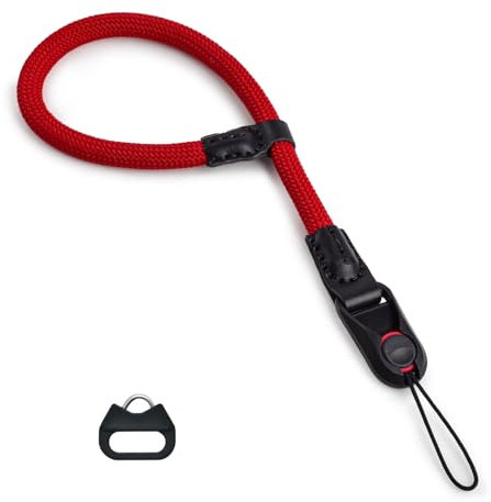 VOVMOEYA Quick Release Camera Wrist Strap for DSLR,Camera Hand Strap Rope Compatible with Sony Fujifilm Canon Nikon,Red