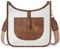 BOSTANTEN Damen Schultertasche,Umhängetasche Damen Klein Crossbody bag für Frauen Handtasche Beige mit Braun