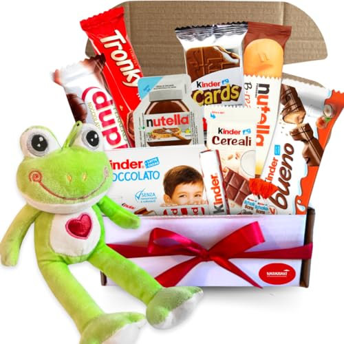 NARAMAKI® Box Kinder/Ferrero - Geschenkidee zum Valentinstag 2024-400Gr Kinder/Ferrero Schokolade + Schildkröte