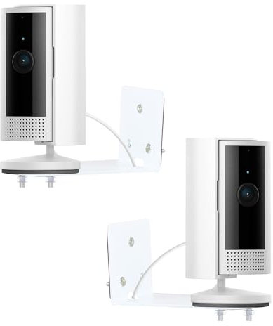 2Pack Adhesive Wall Mount Compatible with Ring Indoor Cam (2nd Gen and 1st Gen),eufy Indoor Cam E30,Metal Camera Mounting Bracket,Two Installation Ways with Strong Adhesive Tape or Screws