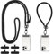 LWMTT Cordon para Movil Universal y Correa de Muñeca con 4 Parches Duraderos Cordón Correa para Teléfono Extraíble Cuerda Movil Colgar Adecuado para Todos los Smartphones - Negro